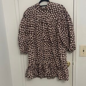 Anthropologie Black and Cream Star Dress